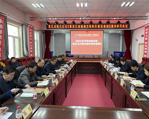 黑龍江省水利水電集團第三工程有限公司學習《黑龍江省文明單位建設條例》